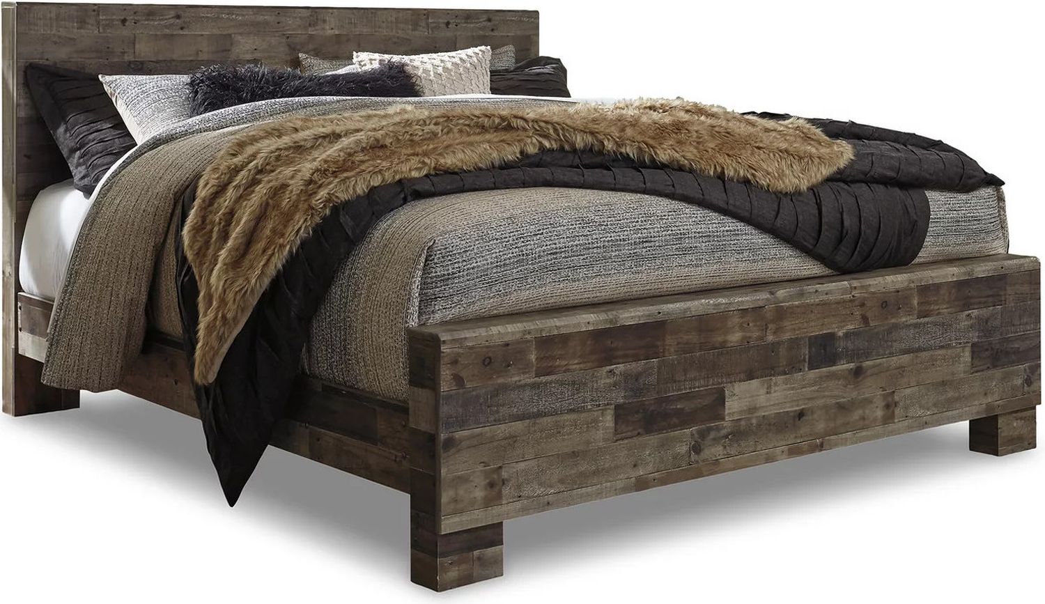 Derekson Gray King Panel Bed B200B11
