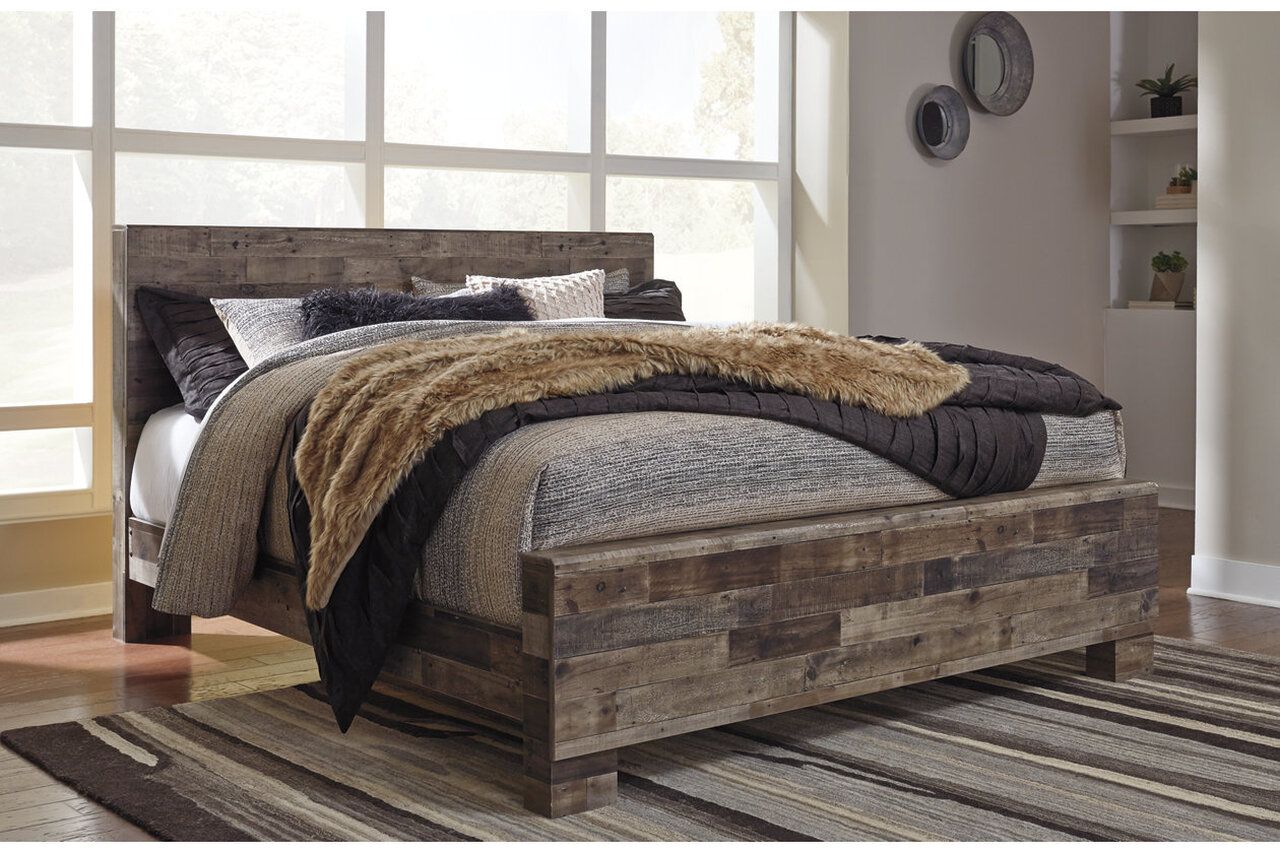 Derekson King Panel Bed with 6 Storage Drawers In Multi Gray B200B12