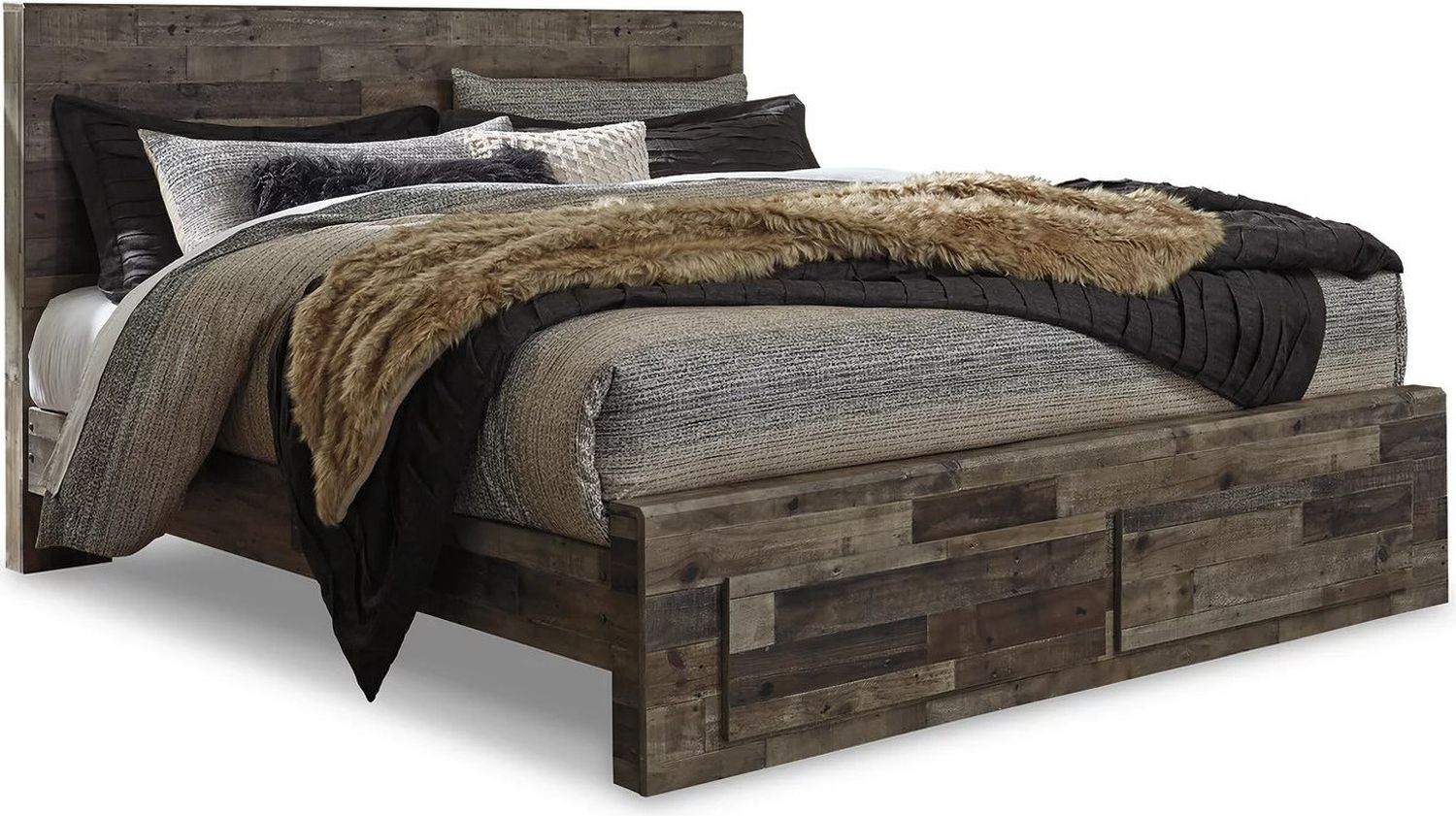 Derekson Gray King Storage Panel Bed B200B14
