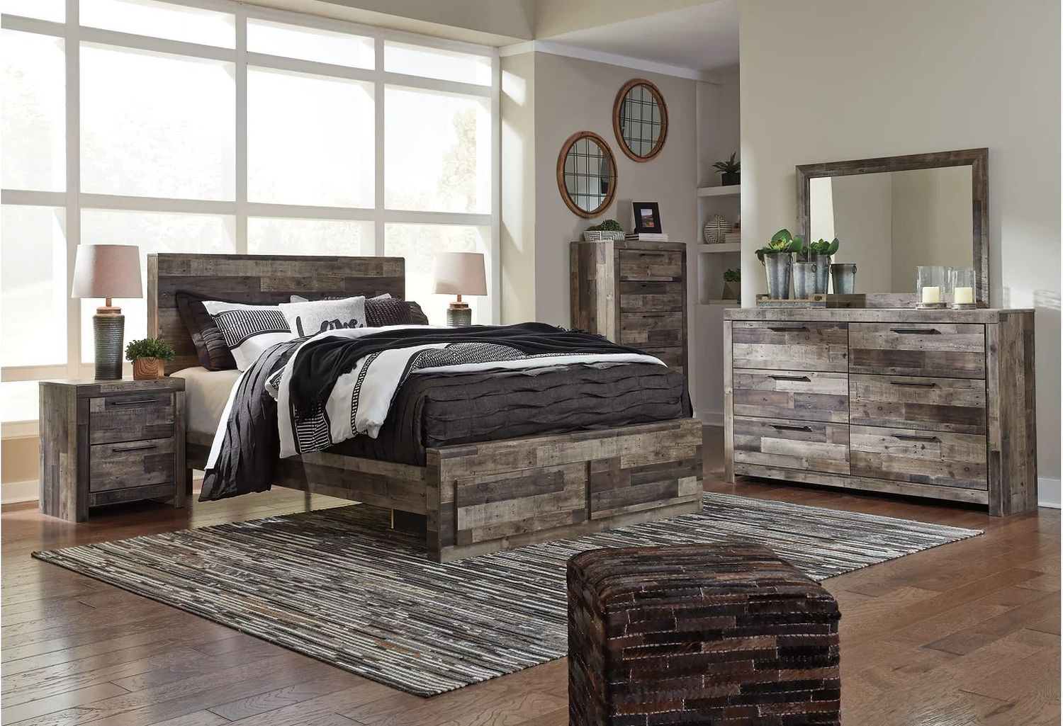 Derekson Gray King Storage Panel Bed B200B14