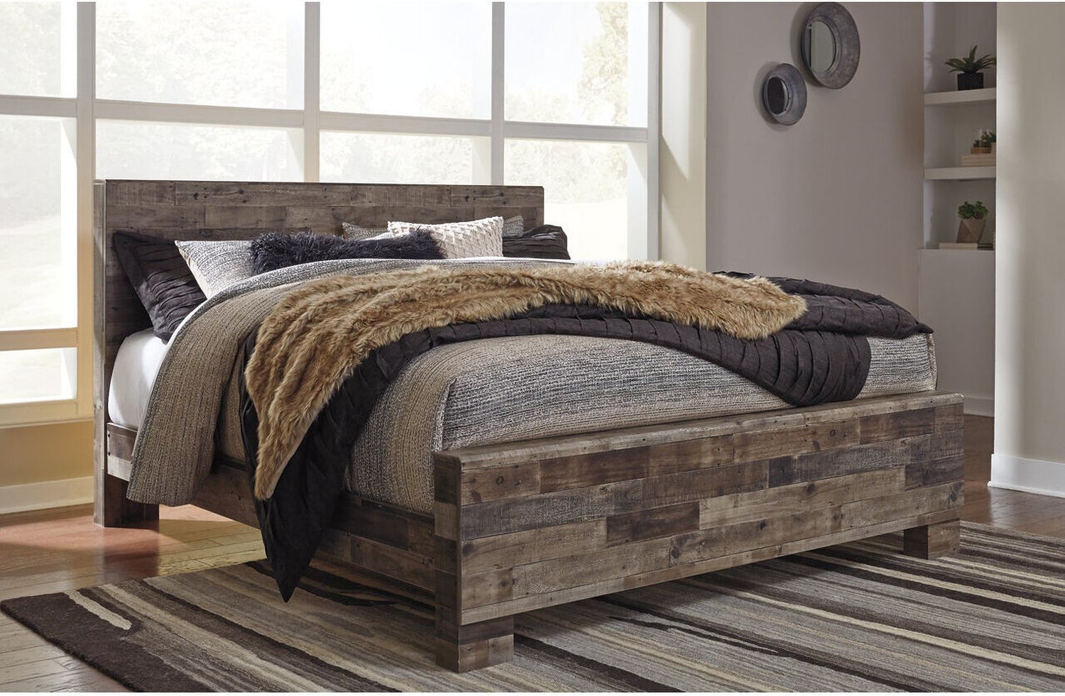 Derekson Gray King Storage Panel Bed B200B14