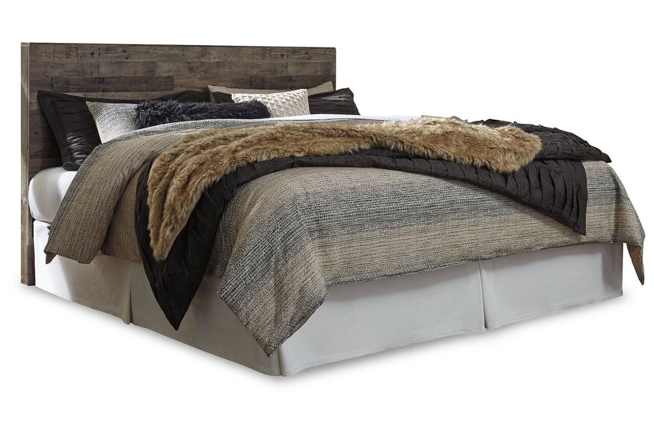 Derekson King Panel Bed with 4 Storage Drawers In Multi Gray B200B19