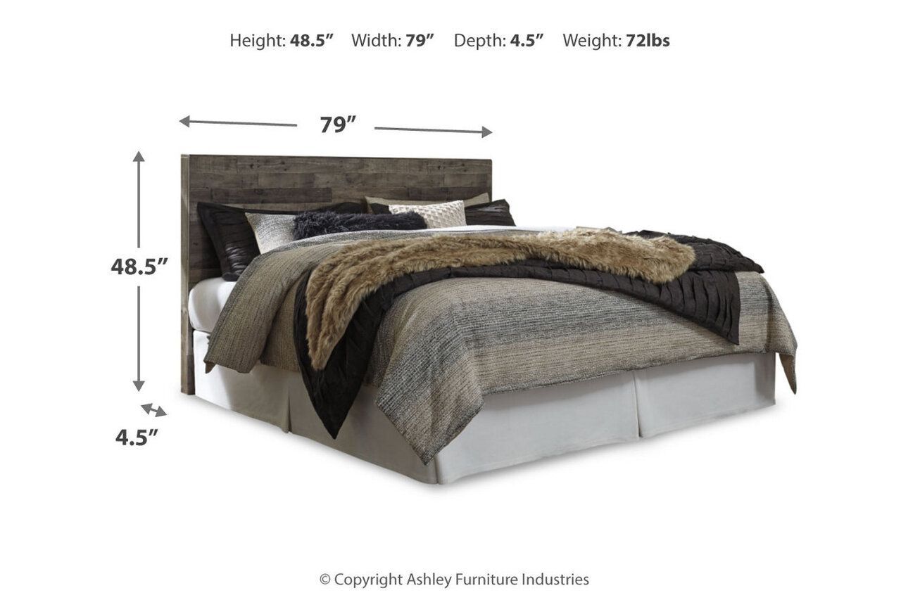 Derekson King Panel Bed with 4 Storage Drawers In Multi Gray B200B19