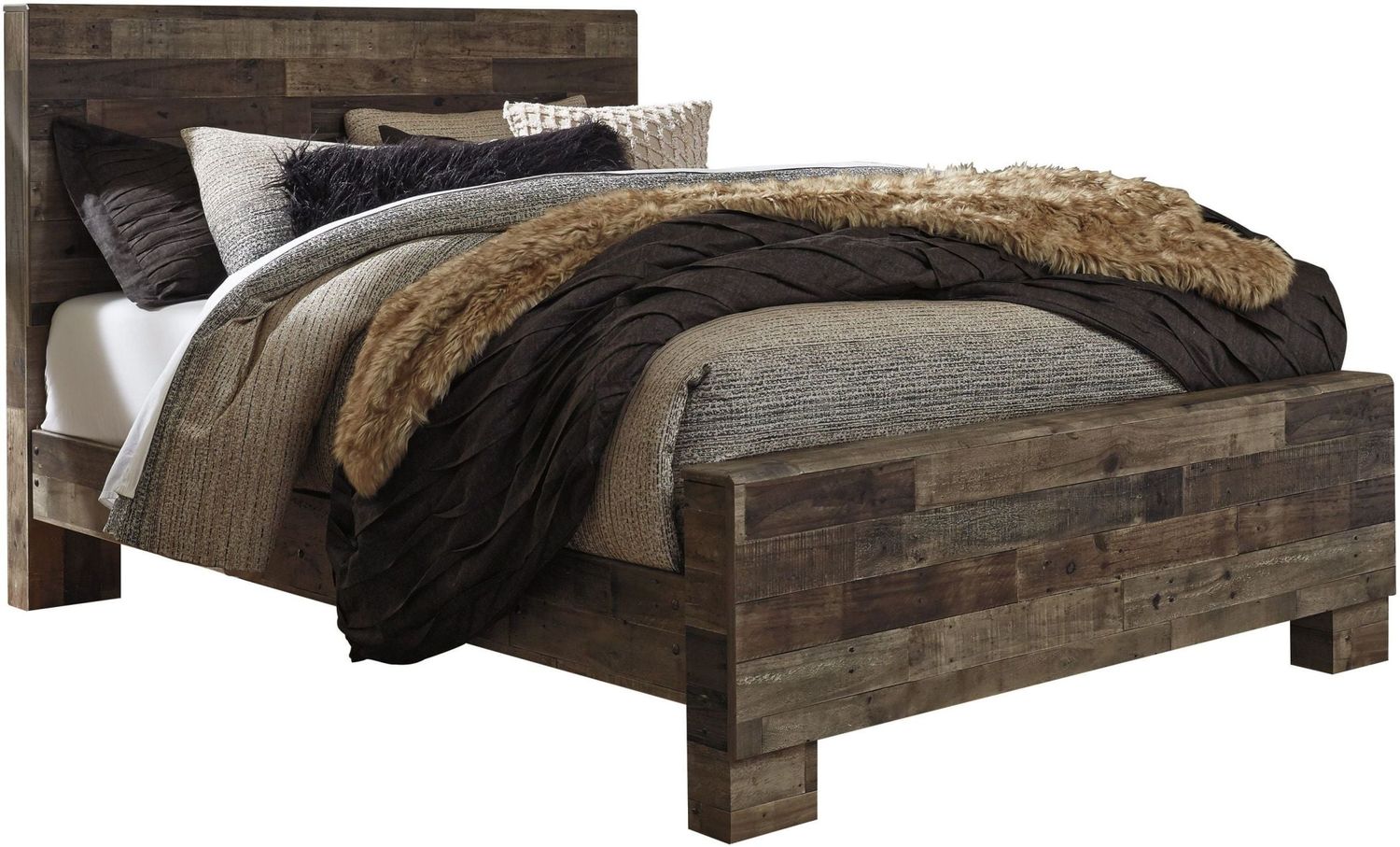 Derekson Gray Twin Panel Bed B200B2