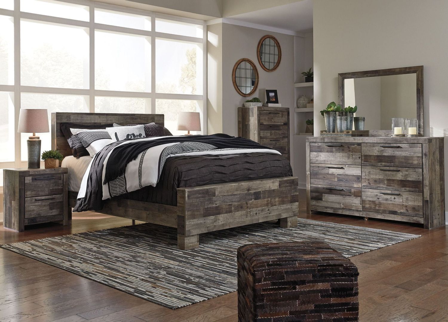 Derekson Gray Twin Panel Bed B200B2