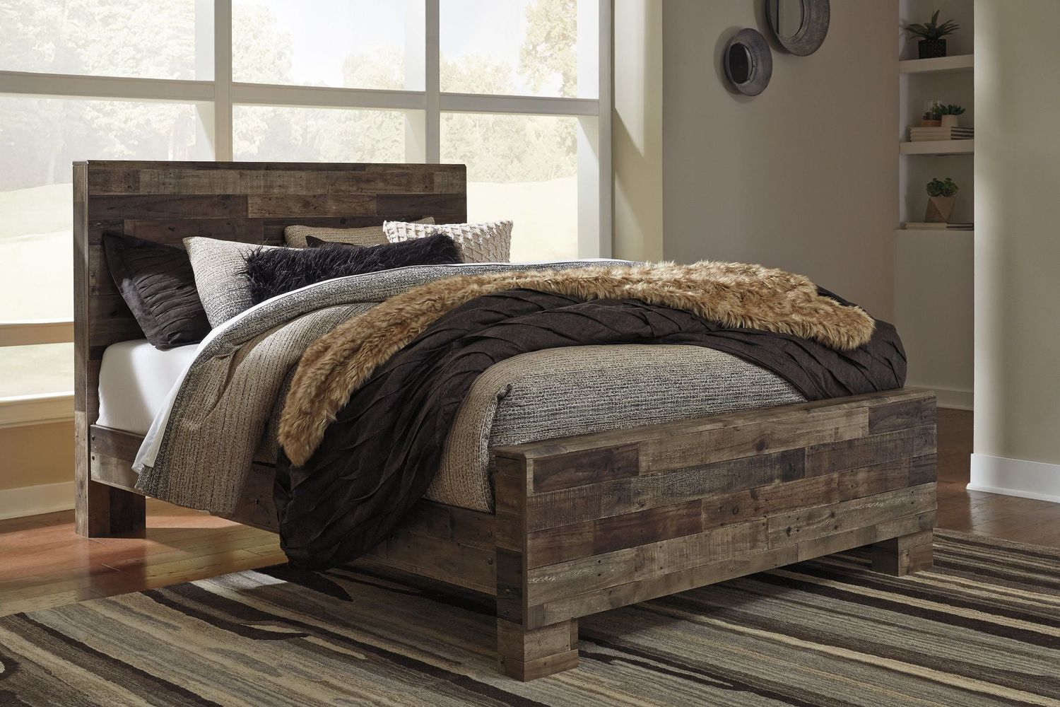 Derekson Gray Twin Panel Bed B200B2
