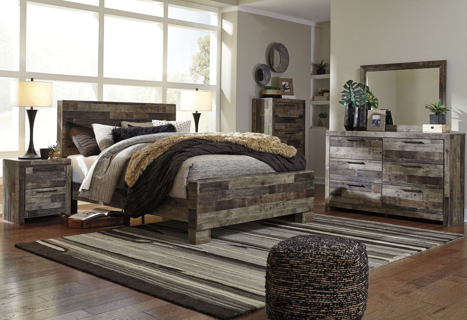 Derekson Gray Twin Panel Bed B200B2