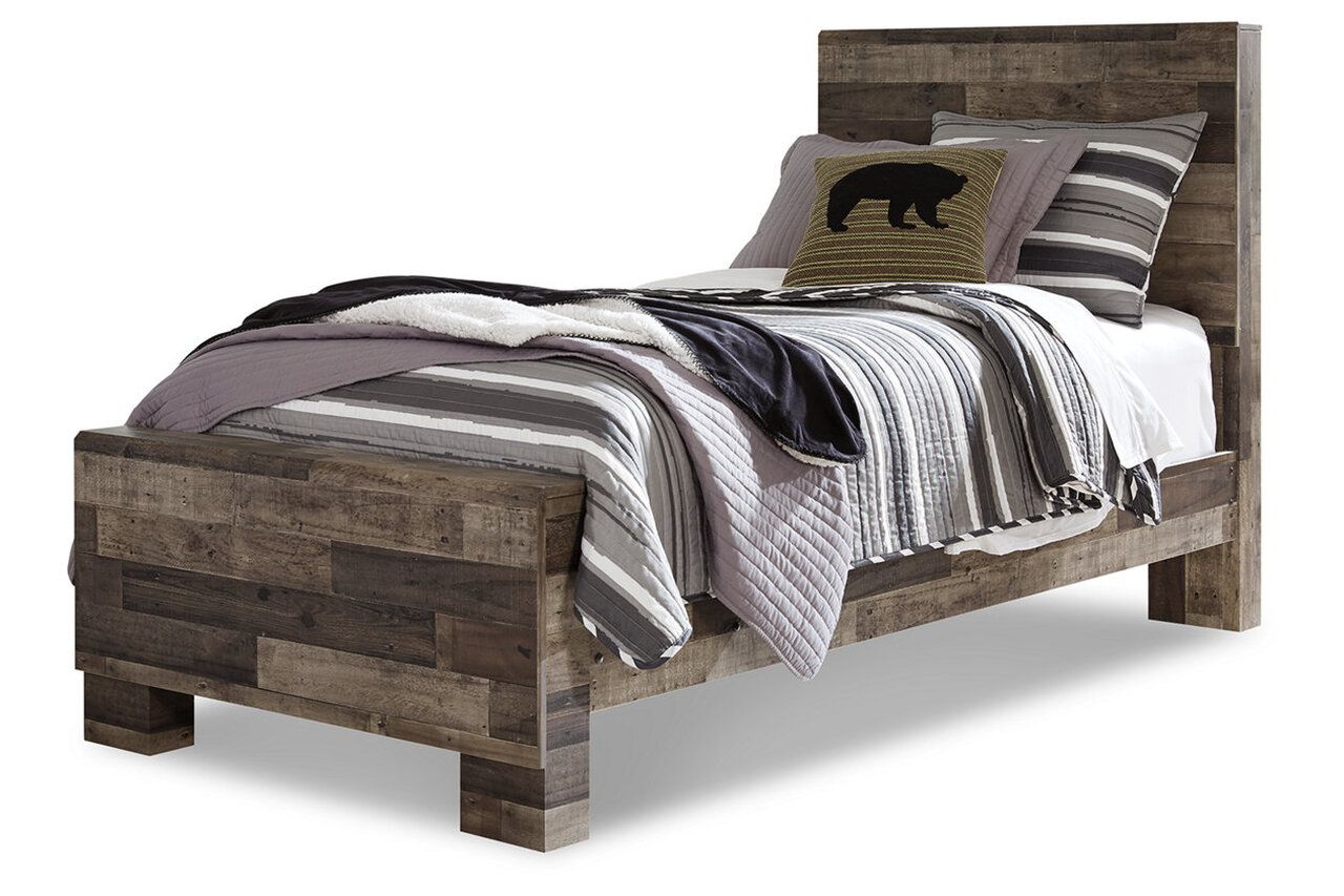 Derekson Gray Twin Panel Bed B200B2