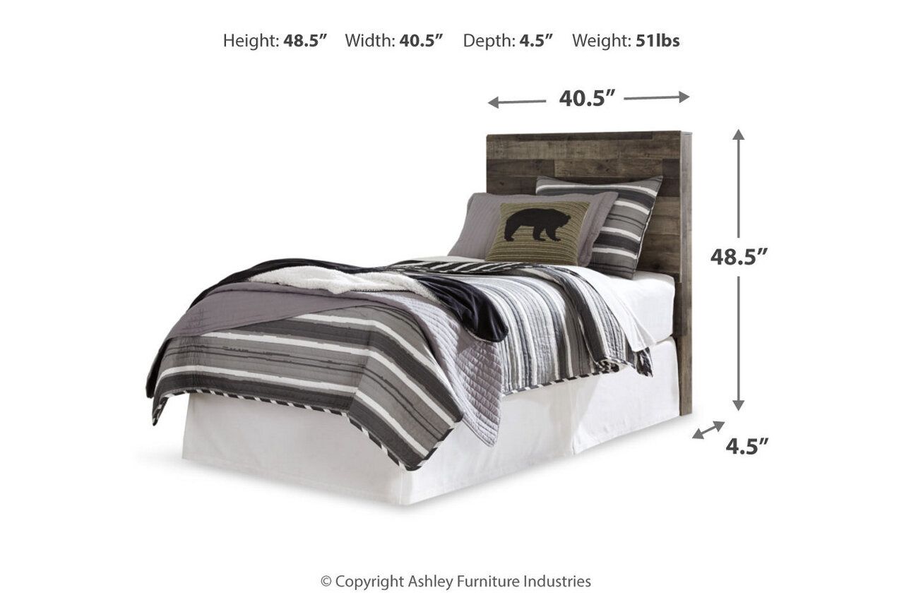 Derekson Twin Panel Bed with 2 Storage Drawers In Multi Gray B200B20