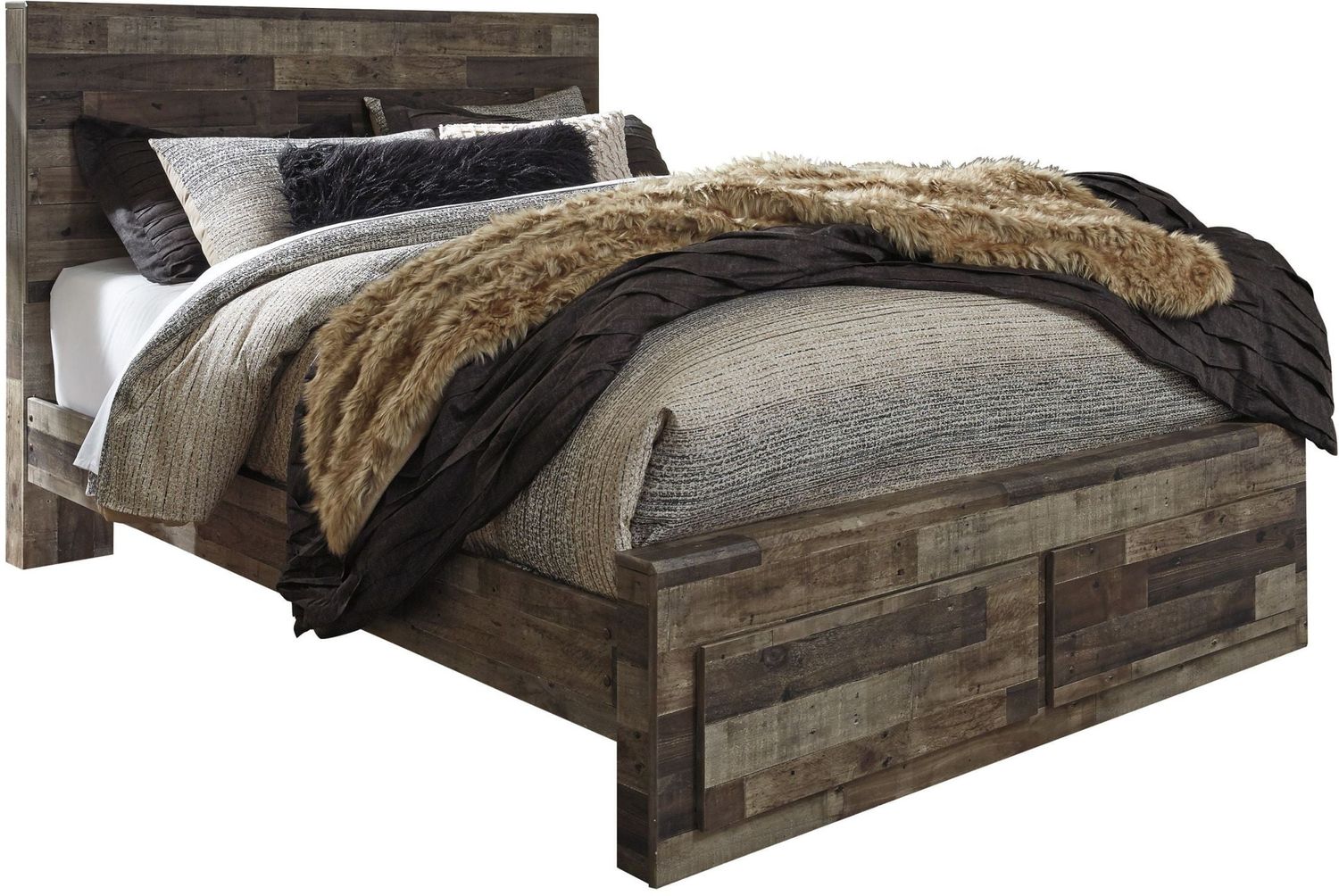 Derekson Gray Full Storage Panel Bed B200B4