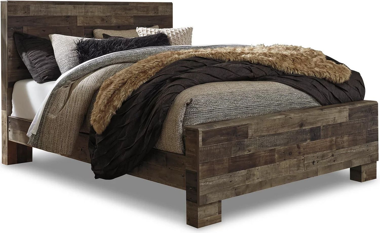 Derekson Gray Queen Panel Bed B200B6