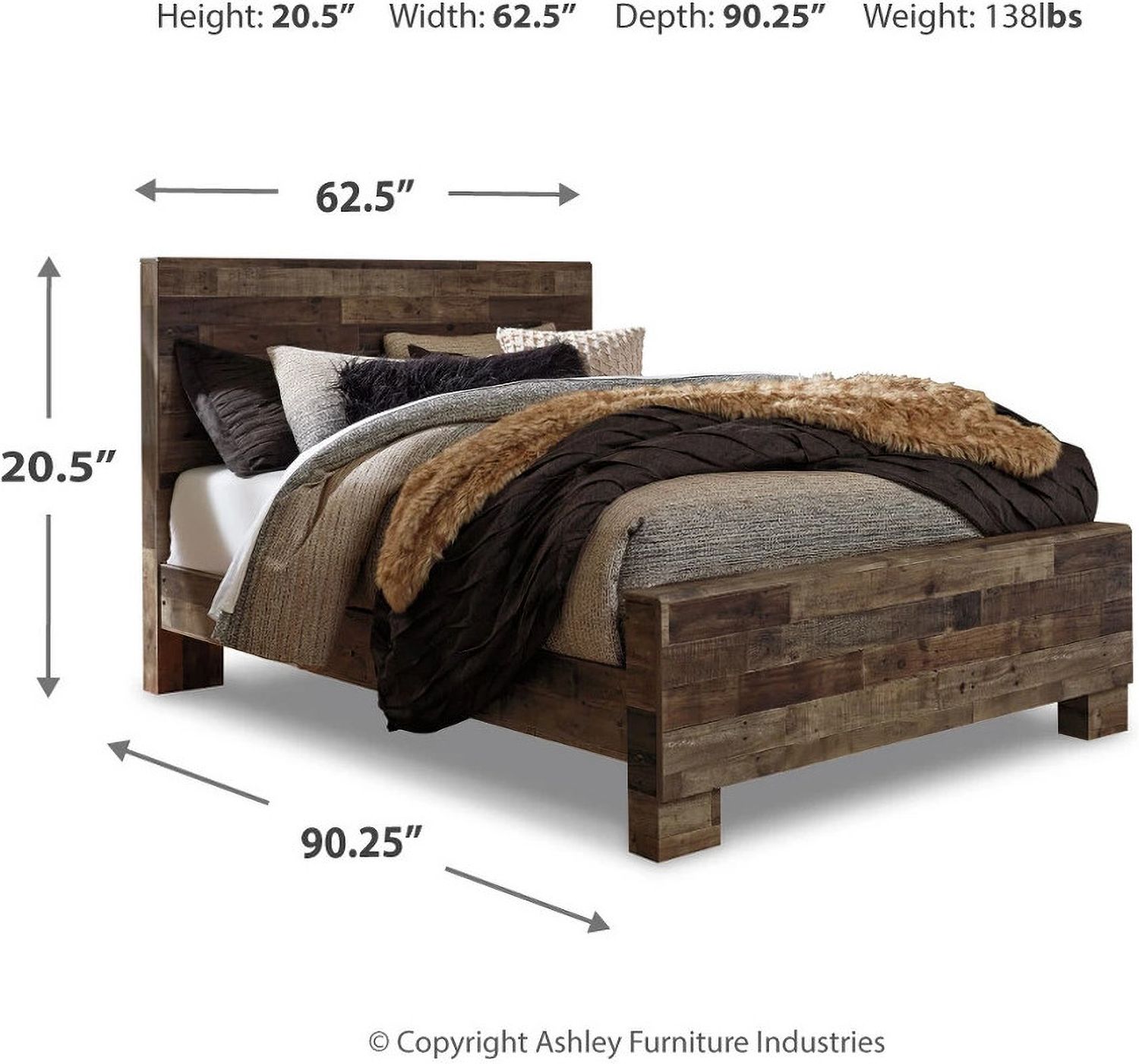 Derekson Gray Queen Panel Bed B200B6