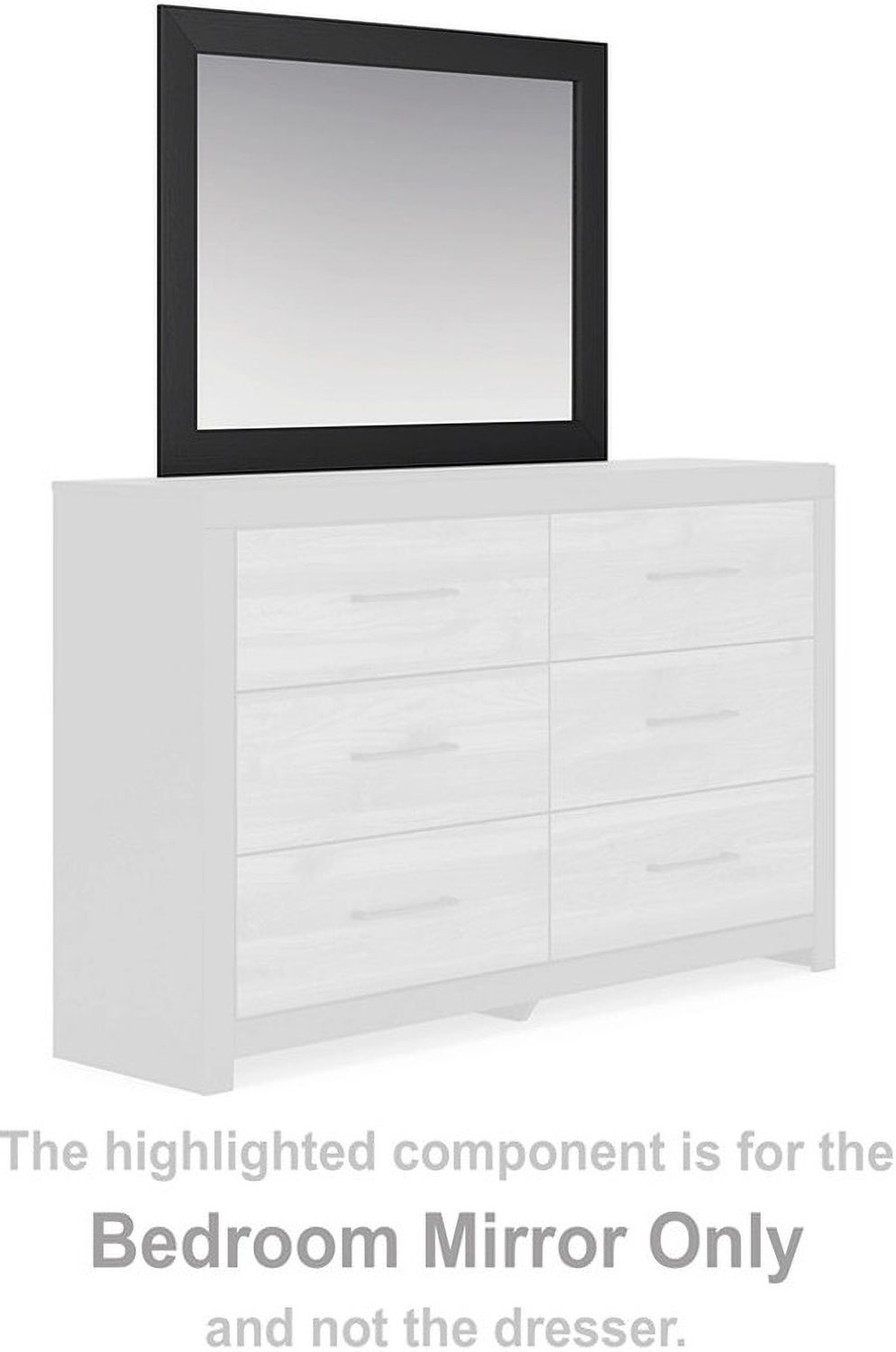 Vertani Bedroom Mirror In Black B207336