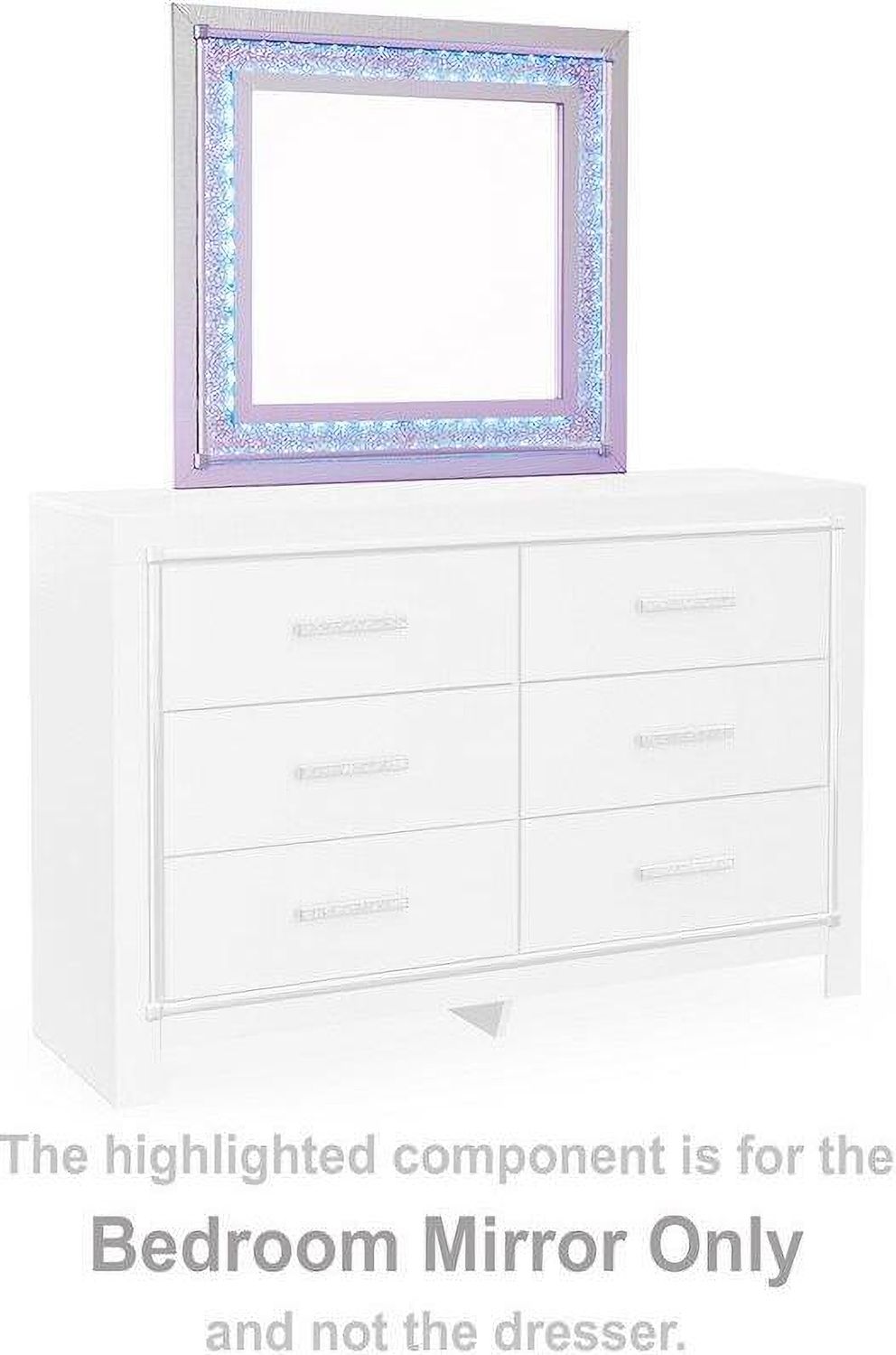 Zyniden Bedroom Mirror In Silver B211436