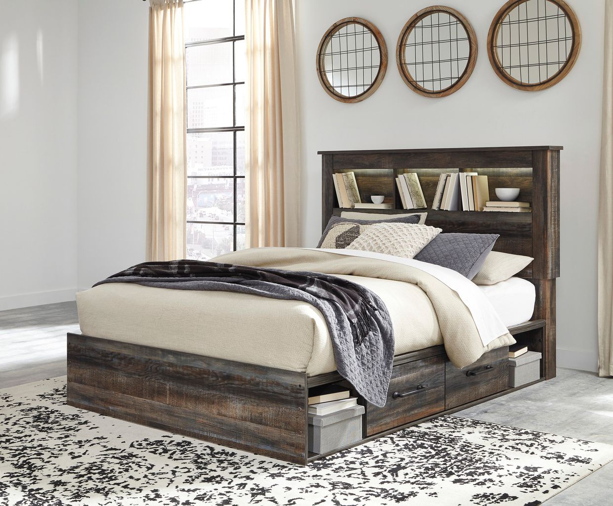 Drystan Multi Queen Bookcase Headboard Only B21165