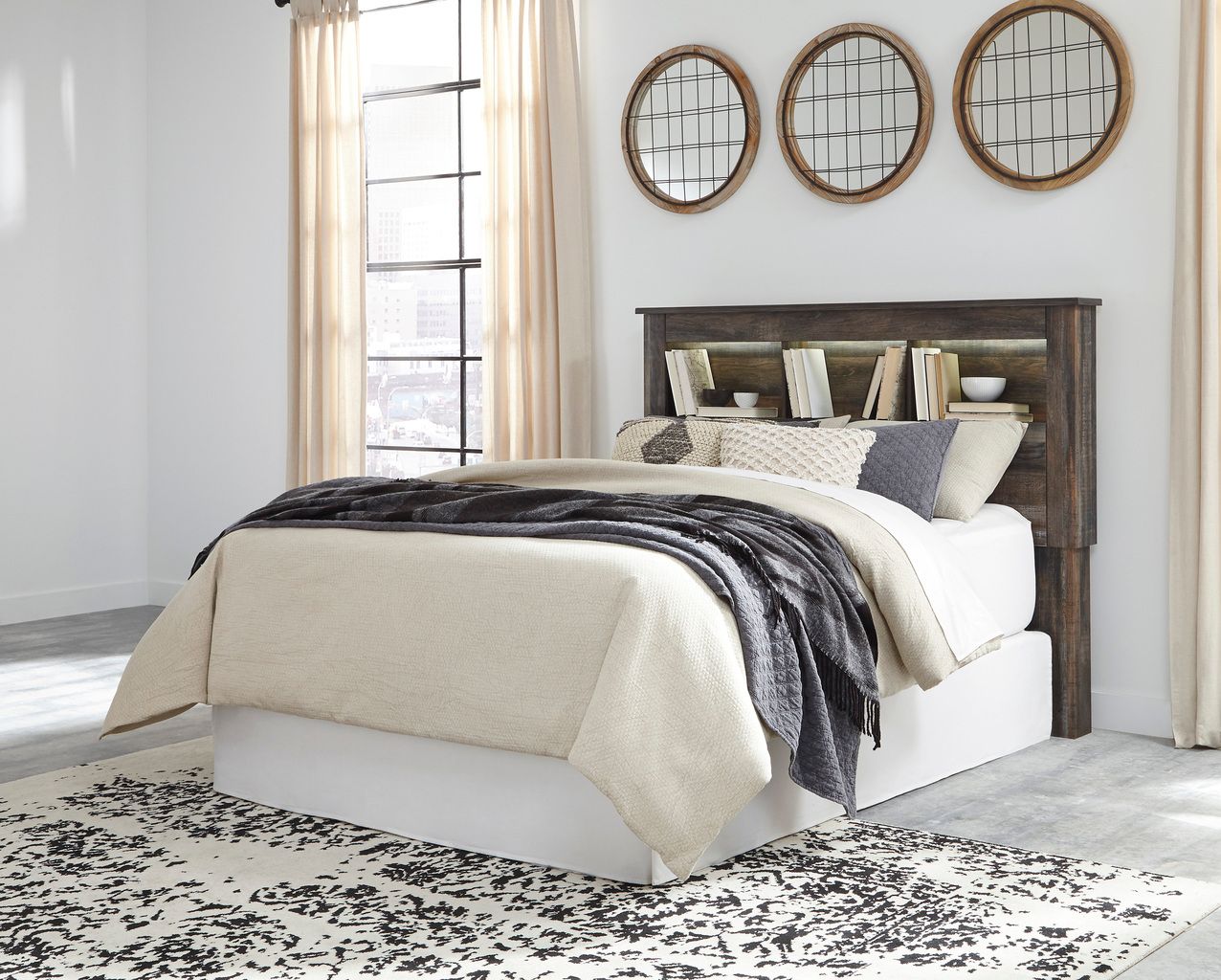 Drystan Multi Queen Bookcase Headboard Only B21165