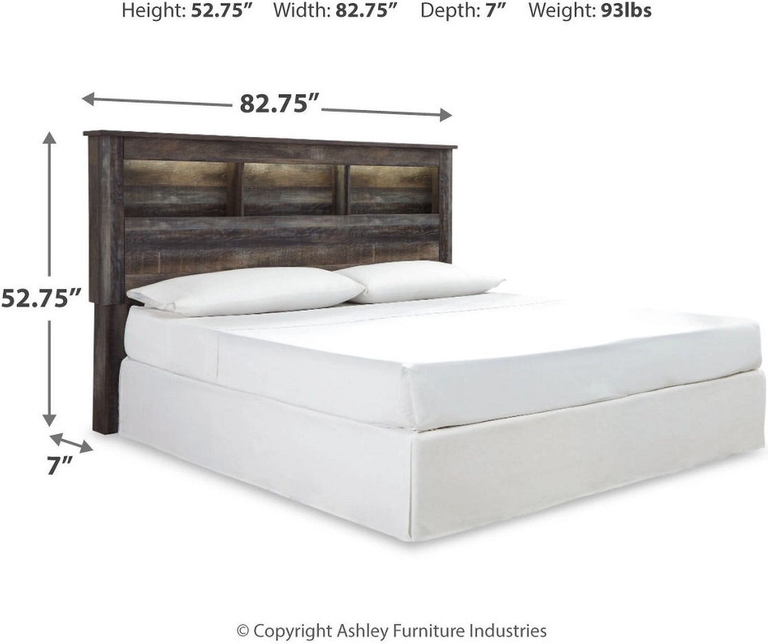 Drystan Multi King/California King Bookcase Headboard Only B21169