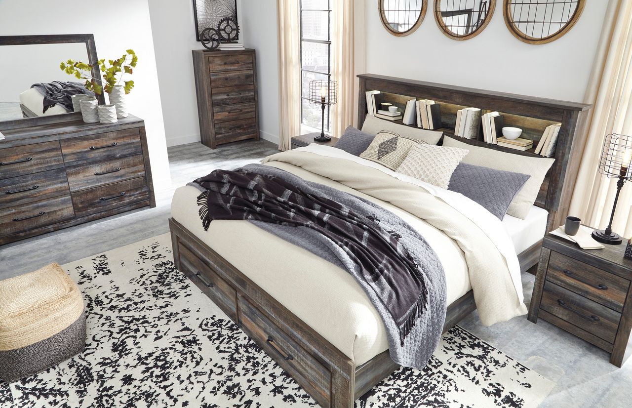 Drystan Multi King/California King Bookcase Headboard Only B21169
