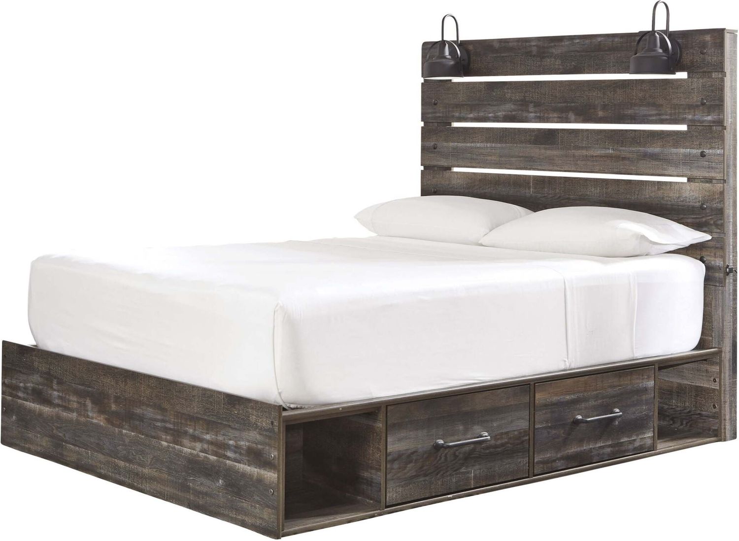 Drystan Multi Queen Panel Bed with Side Storage B211B10