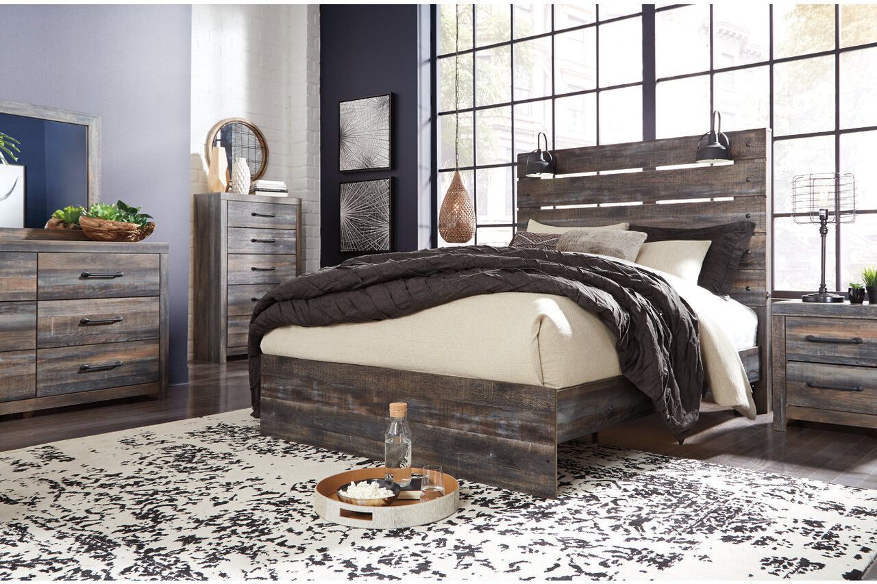 Drystan Multi Queen Panel Bed with Side Storage B211B10