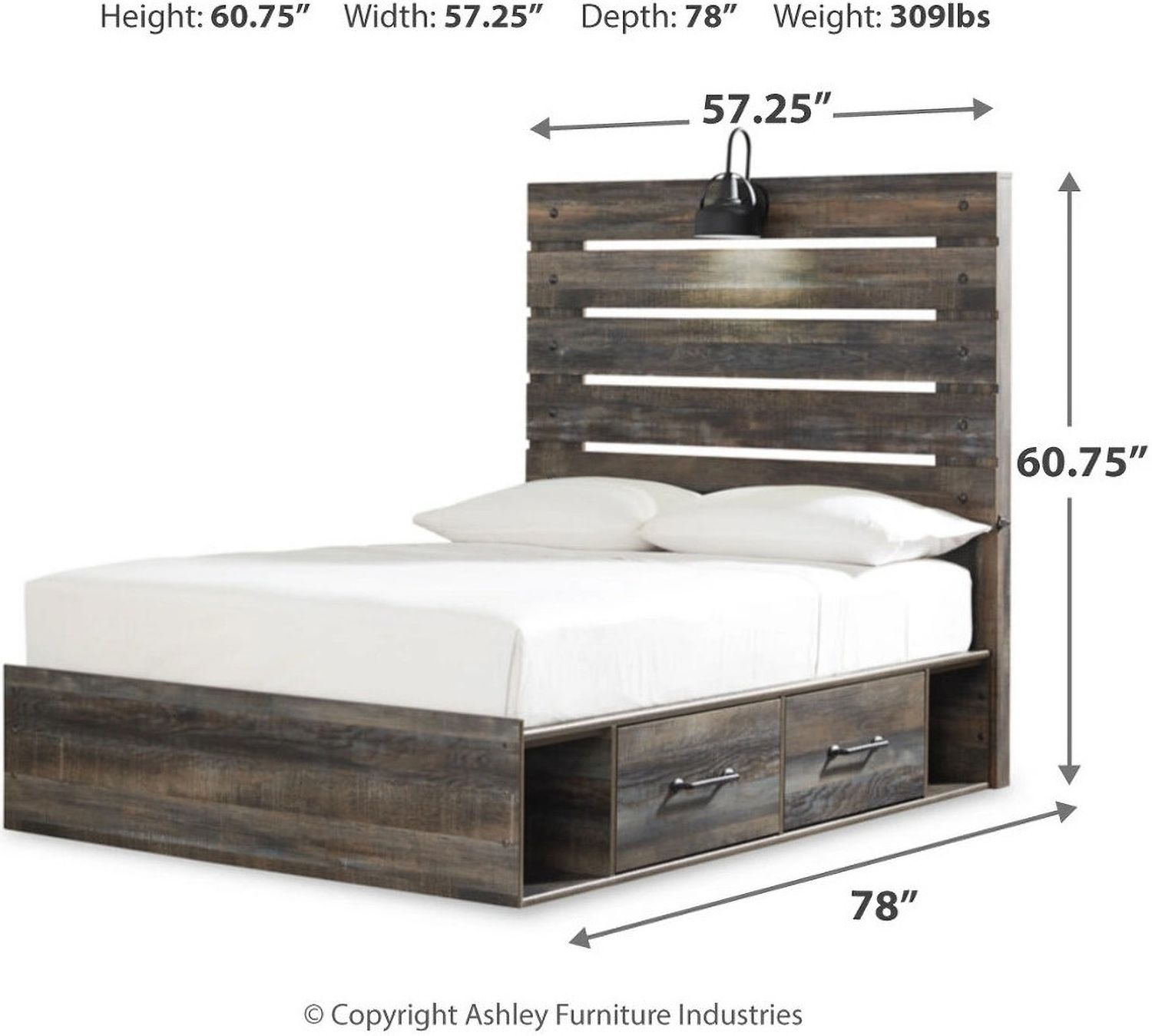 Drystan Multi Full Panel Bed with Two Underbed Storage B211B12