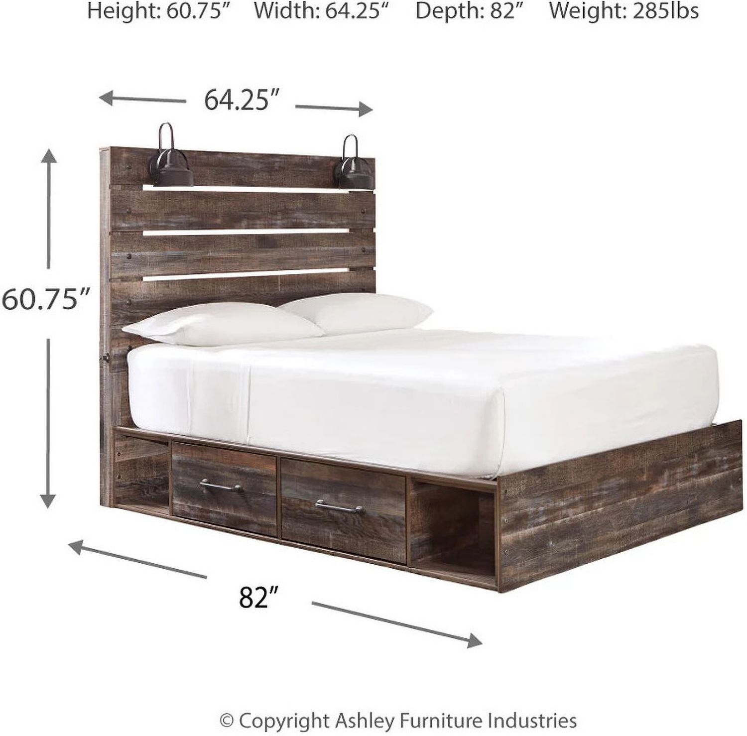 Drystan Multi Queen Panel Bed with Two Underbed Storage B211B13