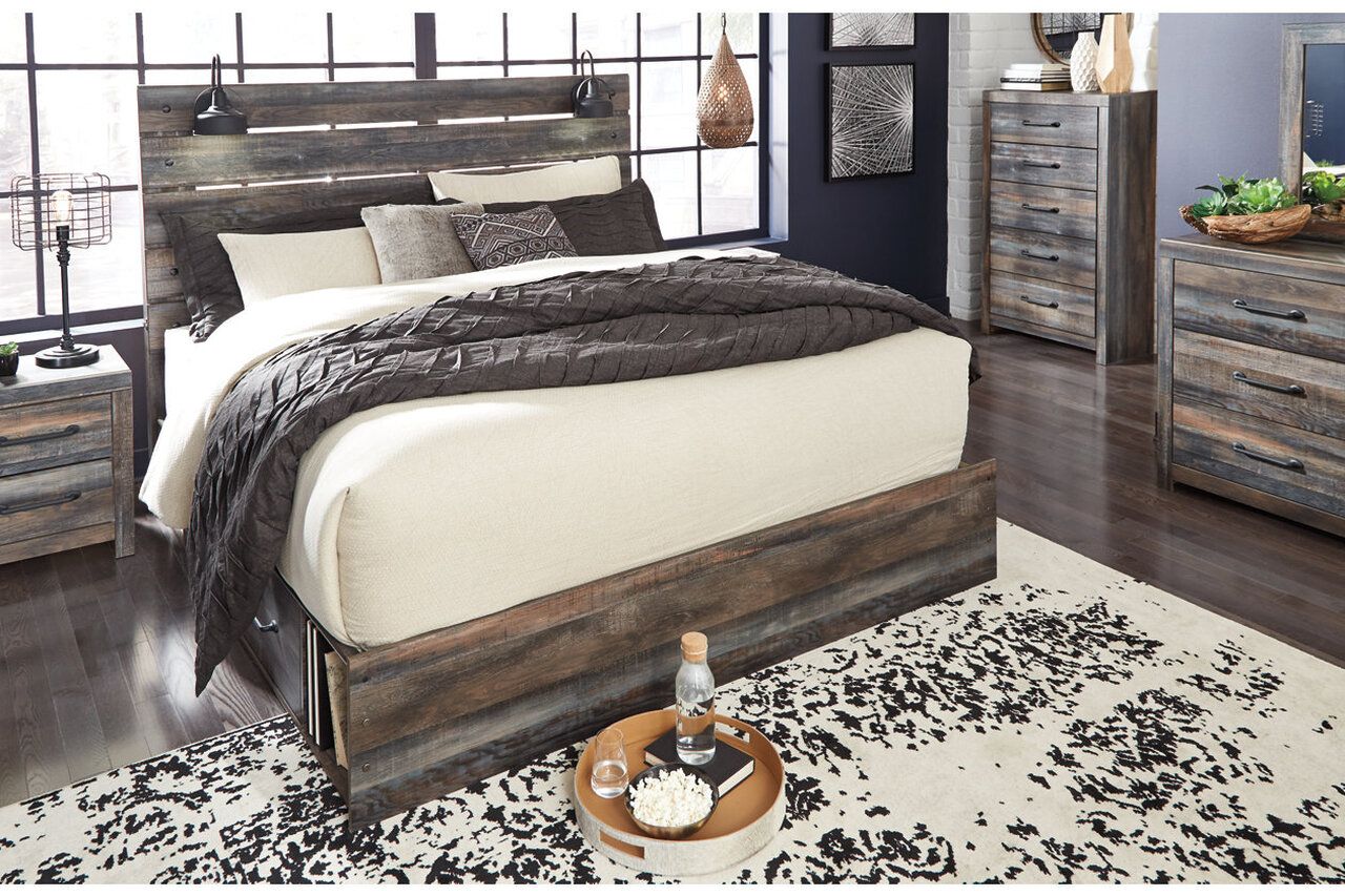 Drystan Multi King Panel Bed with Side Storage B211B15