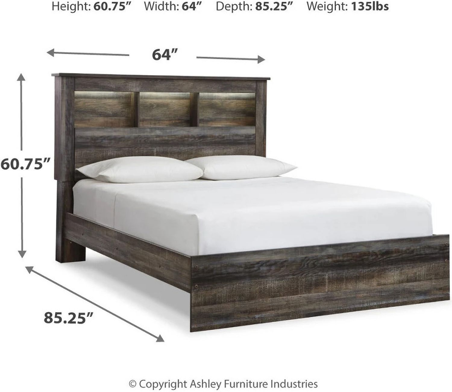 Drystan Multi Queen Bookcase Panel Bed B211B16