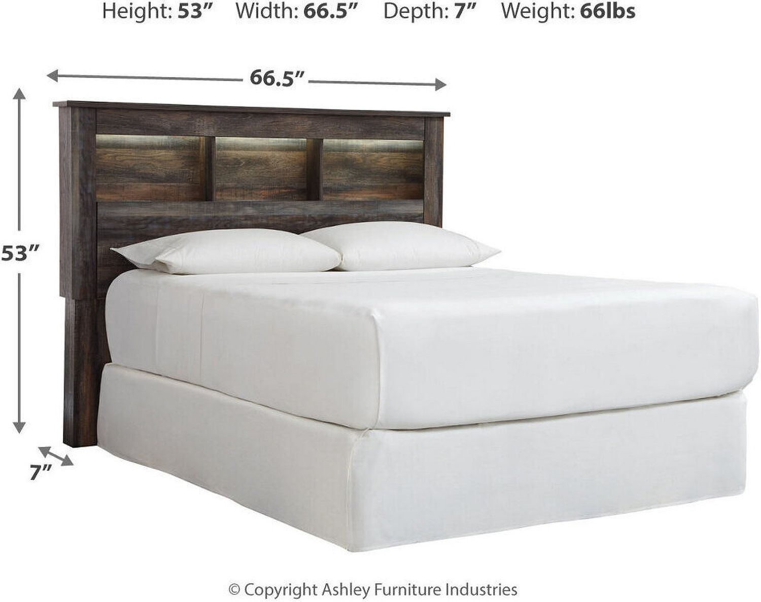 Drystan Multi Queen Bookcase Panel Bed with Side Storage B211B17