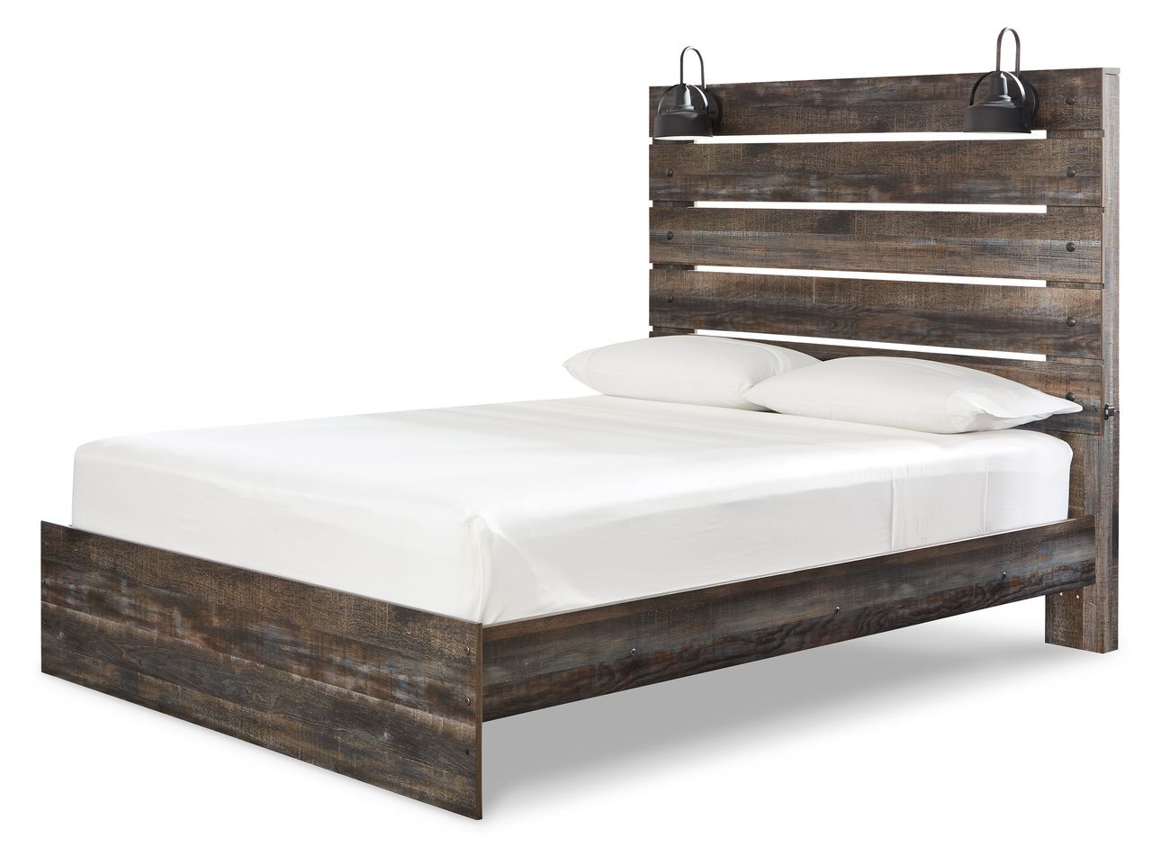 Drystan Multi Queen Bookcase Panel Bed with Two Underbed Storage B211B18