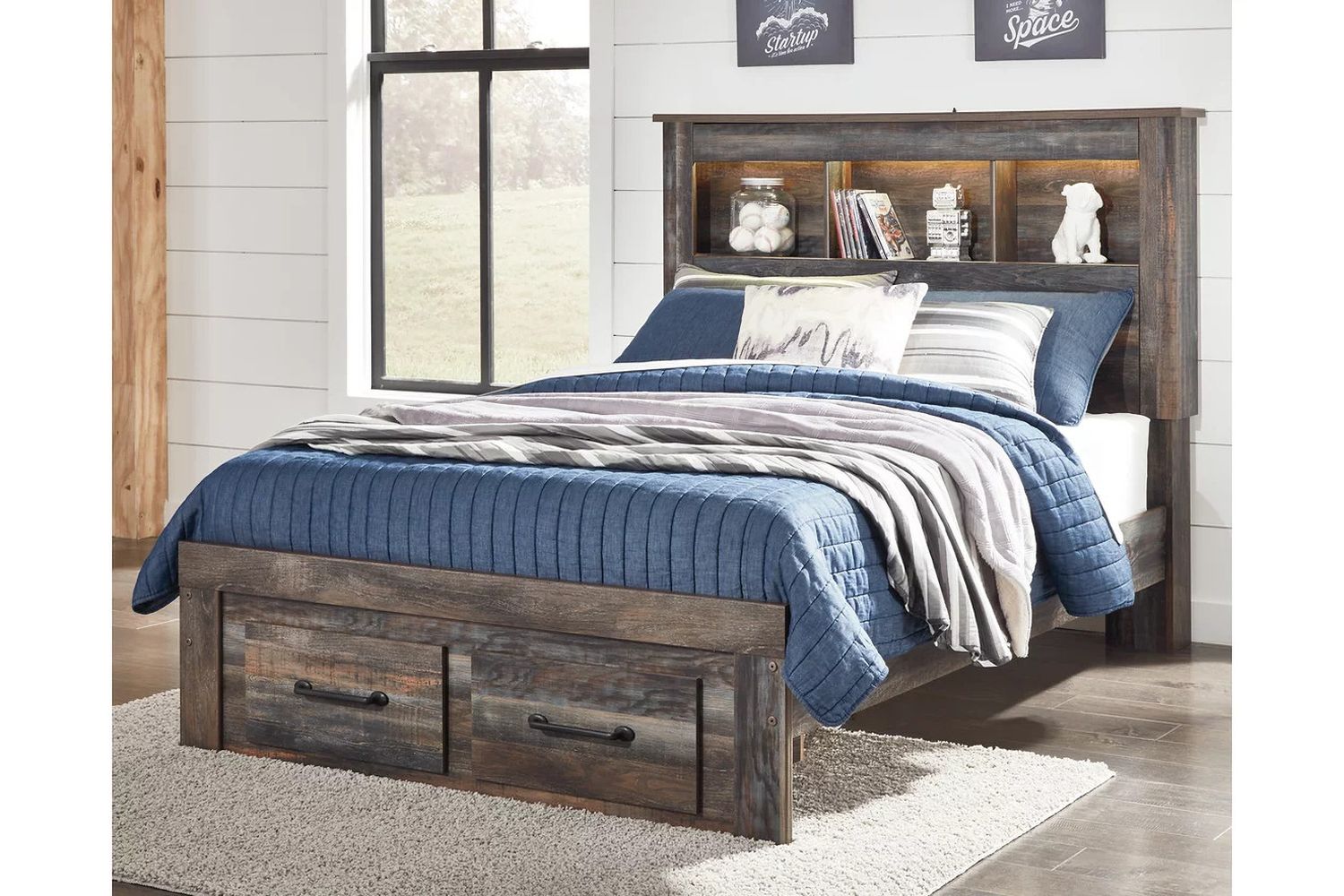 Drystan Multi Full Bookcase Storage Bed B211B21