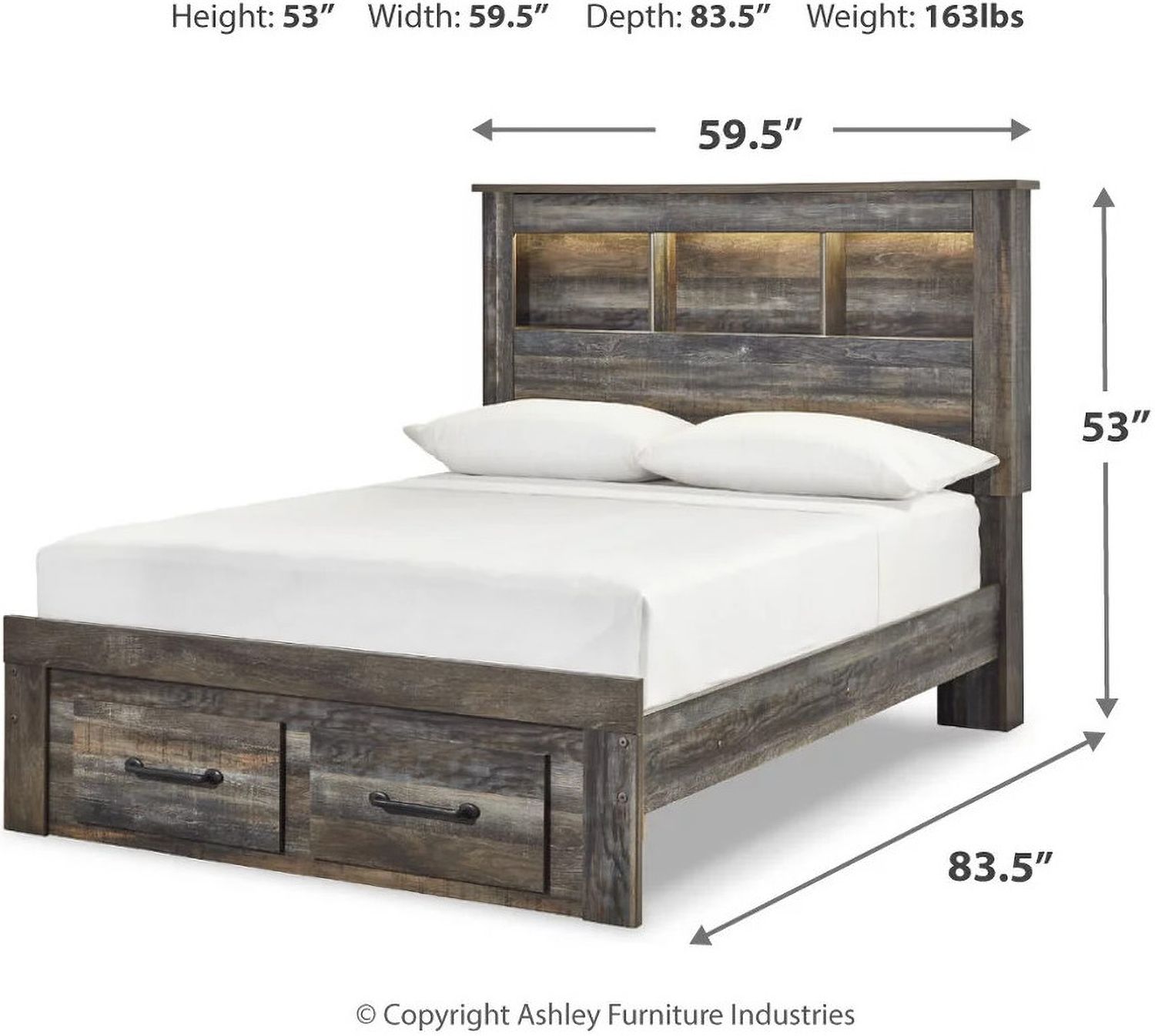 Drystan Multi Full Bookcase Storage Bed B211B21