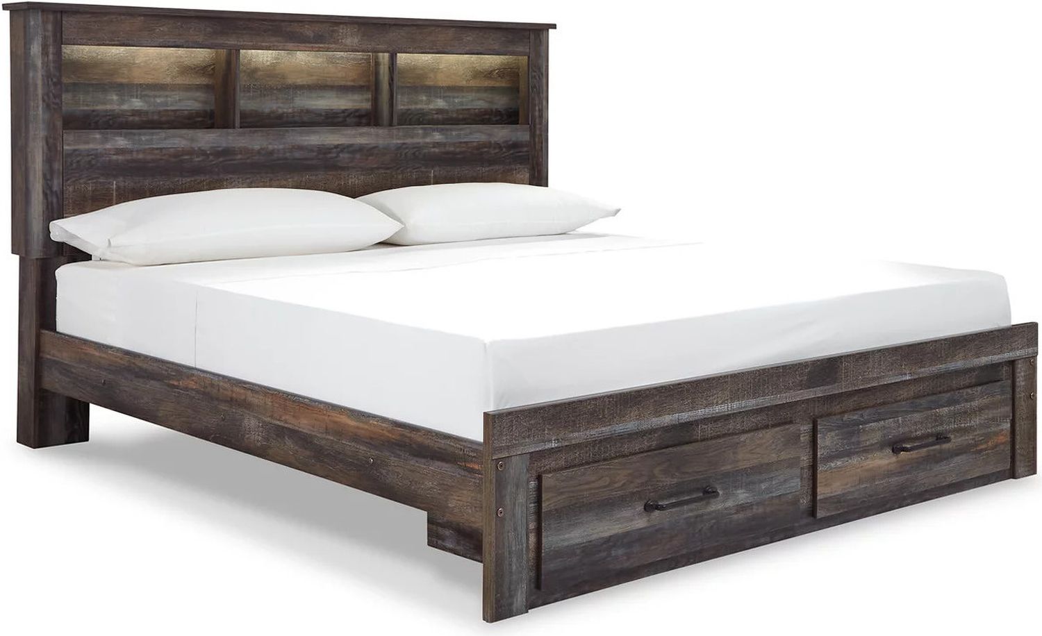 Drystan Multi King Bookcase Storage Bed B211B27