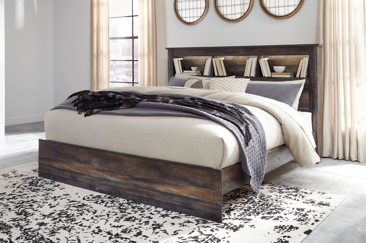 Drystan Multi King Bookcase Storage Bed B211B27