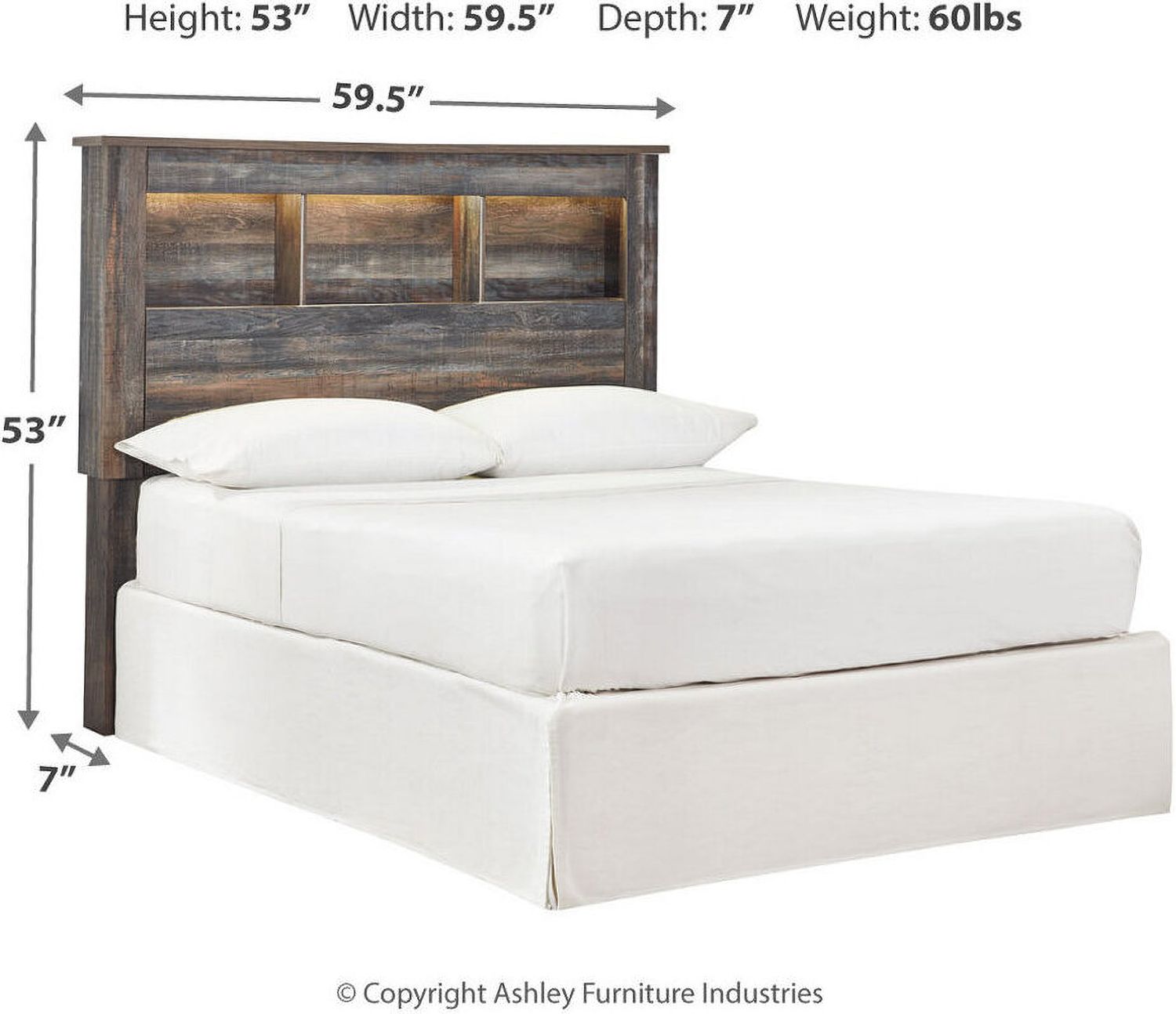 Drystan Multi Full Bookcase Panel Bed with Two Underbed Storage B211B45