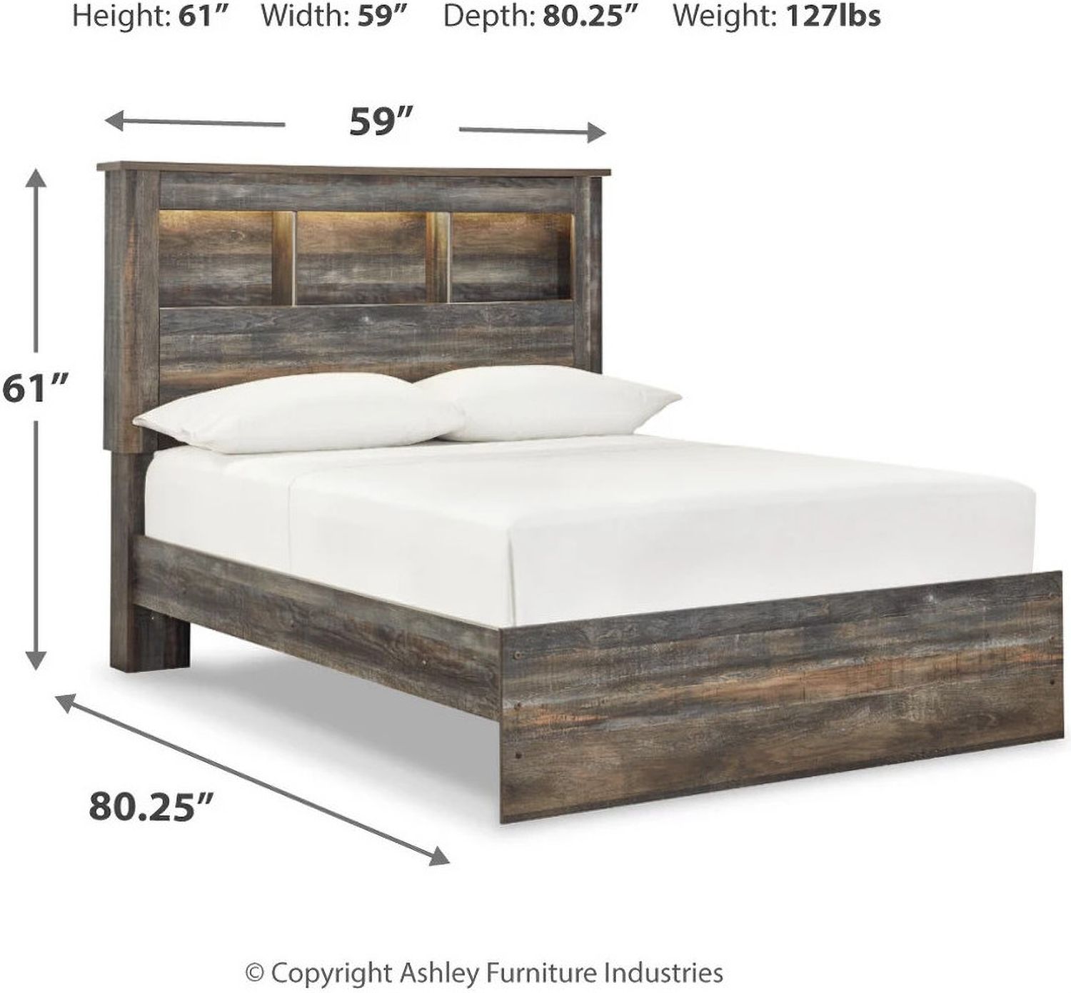 Drystan Multi Full Bookcase Panel Bed B211B46