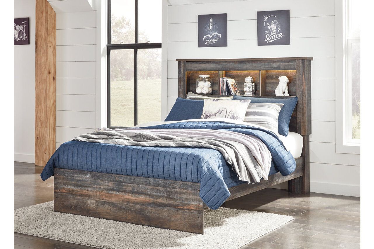 Drystan Multi Full Bookcase Panel Bed B211B46