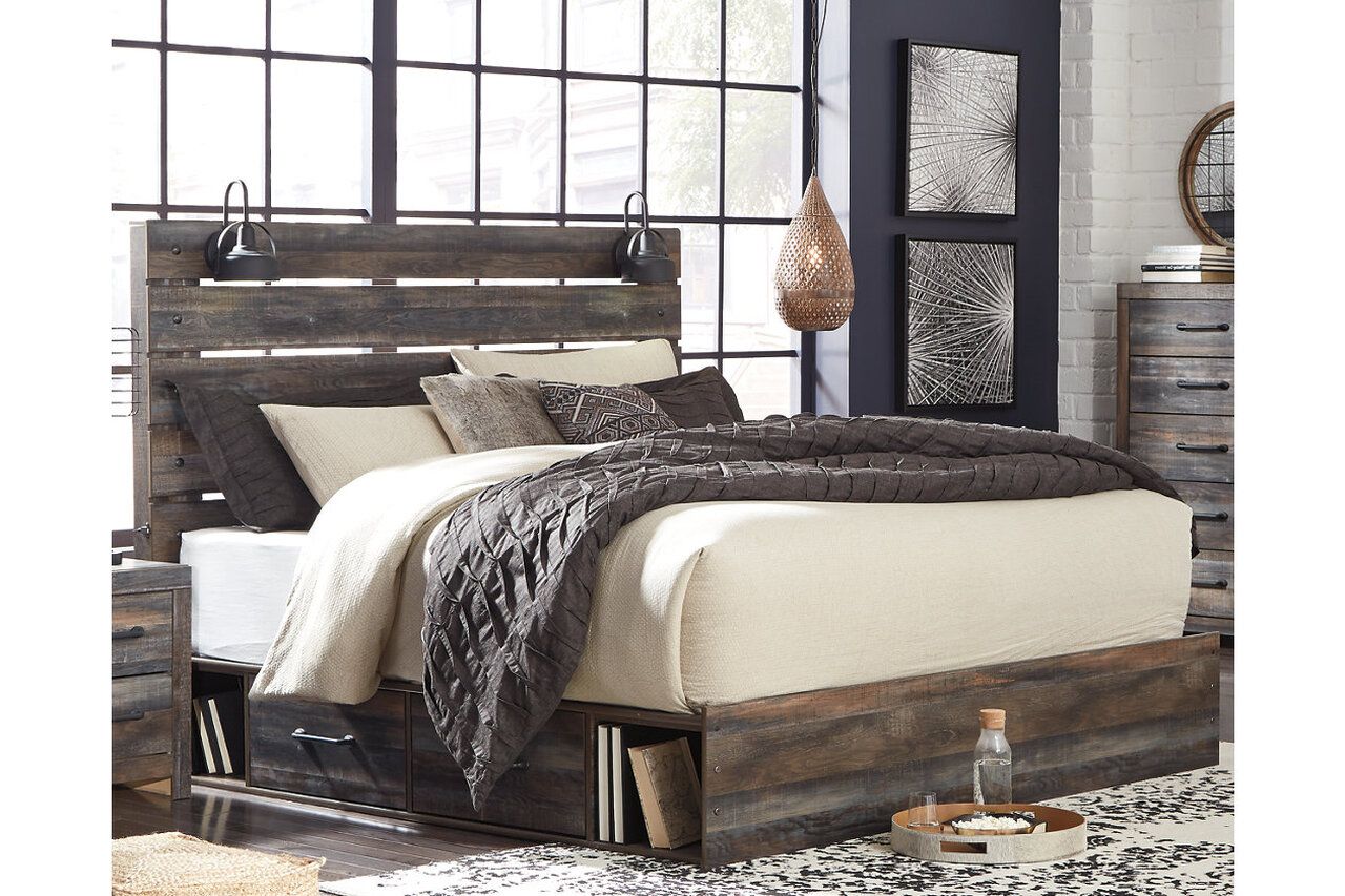 Drystan Multi King Panel Bed with Two Underbed Storage B211B54