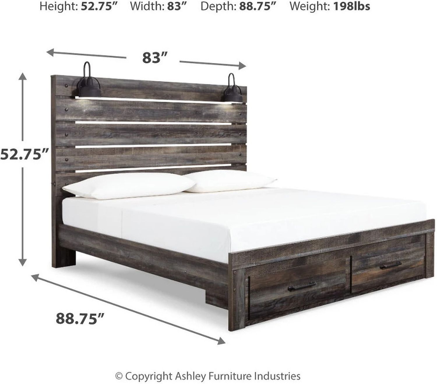 Drystan Multi King Panel Storage Bed B211B55