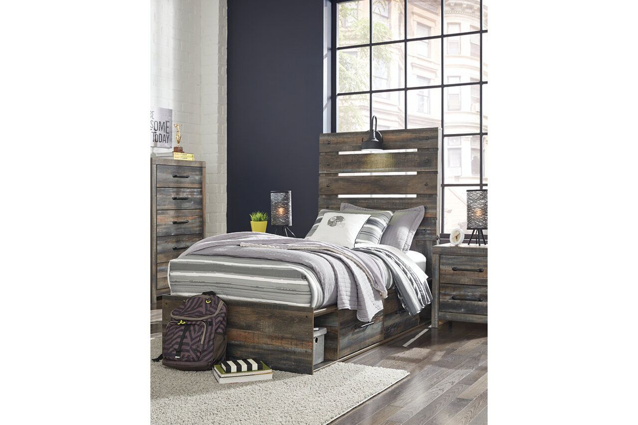 Drystan Multi Twin Panel Bed with Underbed Storage B211B8