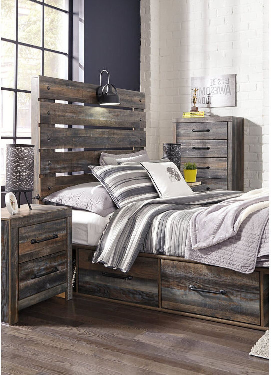 Drystan Multi Full Panel Bed With One Side Storage B211B9