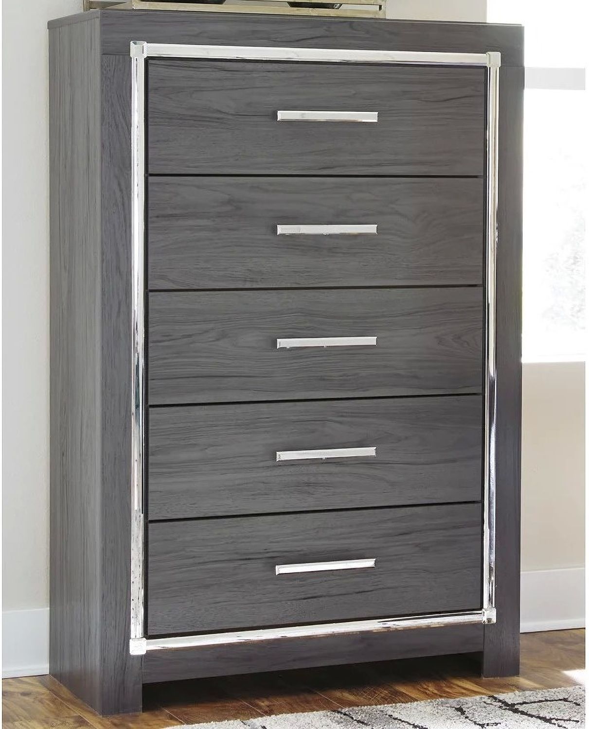 Lodanna Gray 5 Drawer Chest B21446
