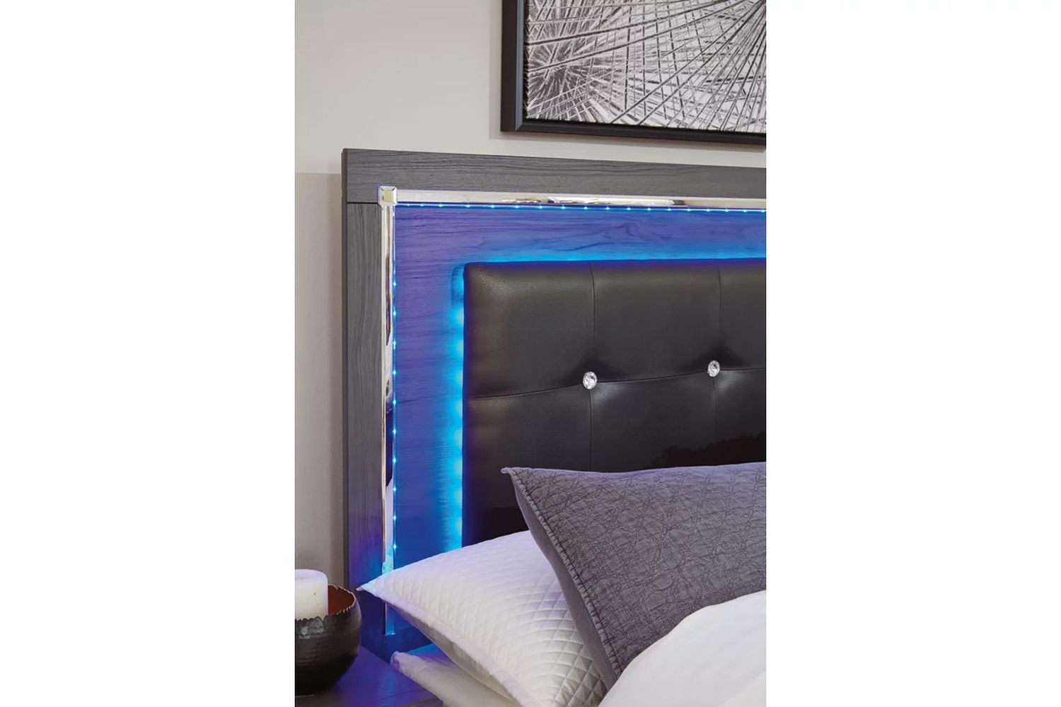 Lodanna Gray Queen Upholstered Panel Headboard Only B21457
