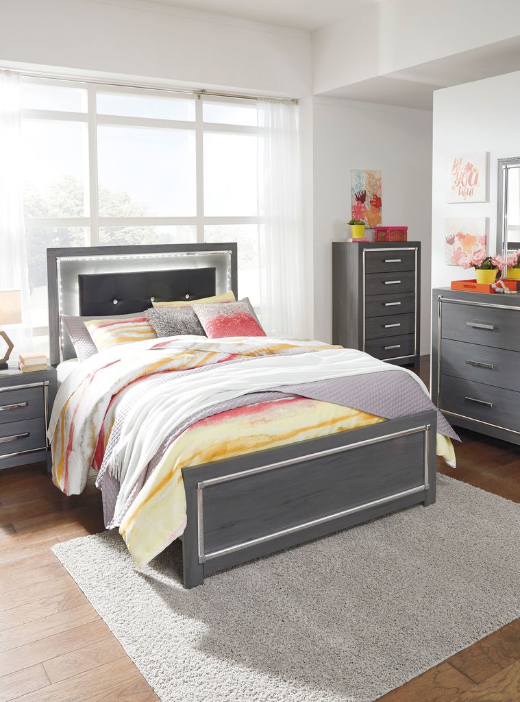 Lodanna Gray Queen Upholstered Panel Headboard Only B21457