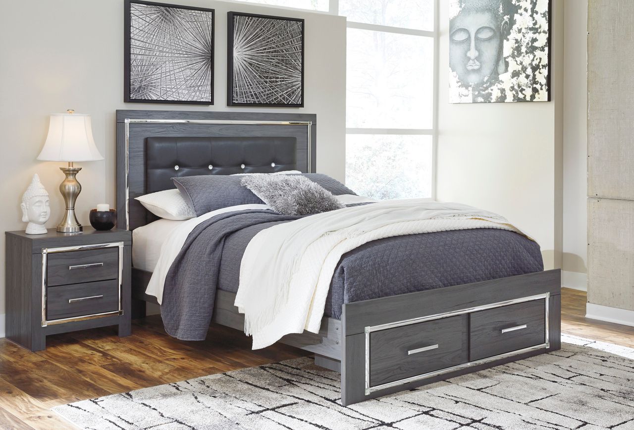 Lodanna Gray Queen Upholstered Panel Headboard Only B21457