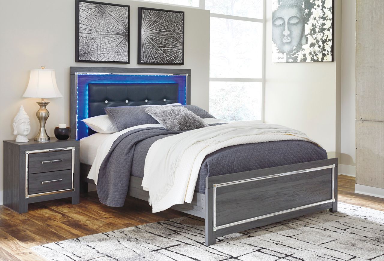 Lodanna Gray Queen Upholstered Panel Headboard Only B21457