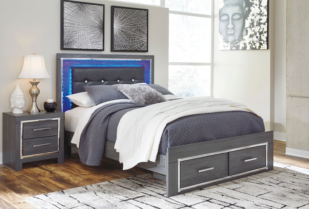 Lodanna Gray Queen Upholstered Panel Headboard Only B21457