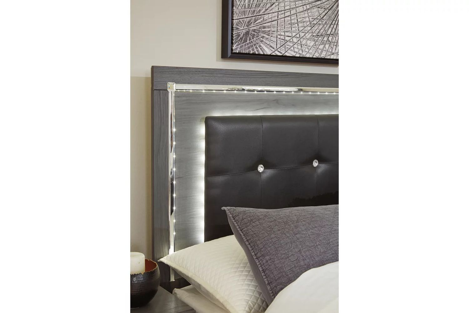 Lodanna Gray King/California King Upholstered Panel Headboard Only B21458