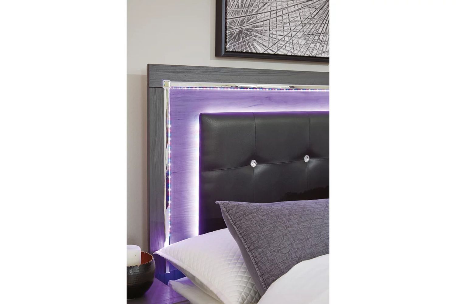 Lodanna Gray King/California King Upholstered Panel Headboard Only B21458