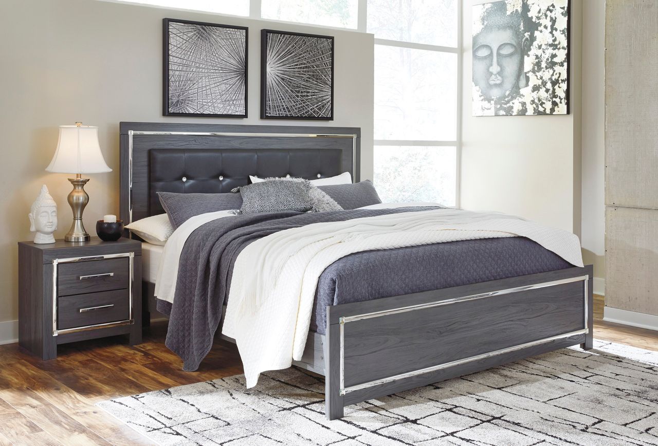 Lodanna Gray King/California King Upholstered Panel Headboard Only B21458
